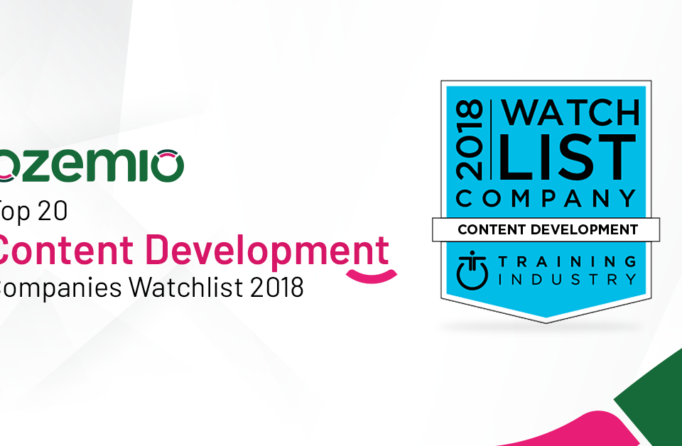 Top 20 Content Development Companies Watchlist 2018